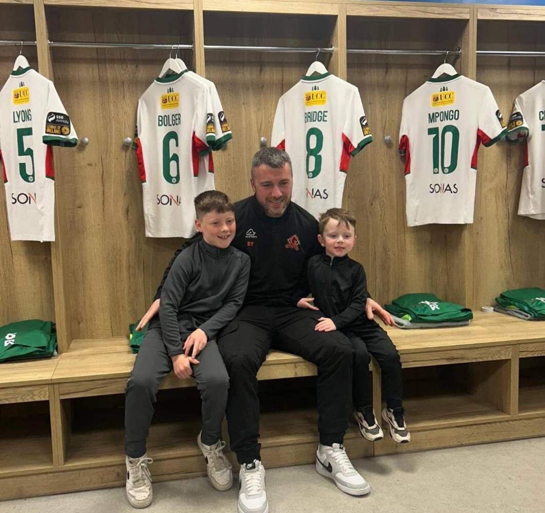 Billy Tabb with his sons Cian and Adam.