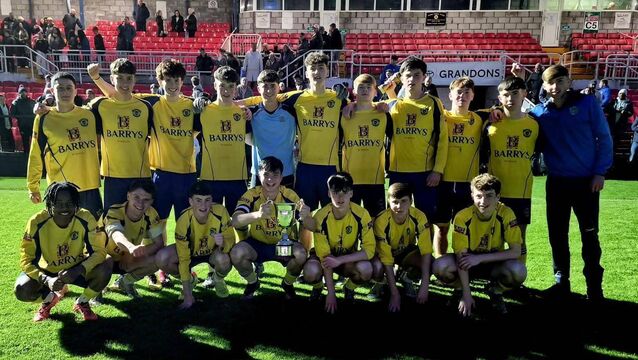 <p>Youth Soccer: Douglas Hall beat College Corinthians in the U17 Gussie Walsh Cup final at the Munster FA Turner's Cross.</p>