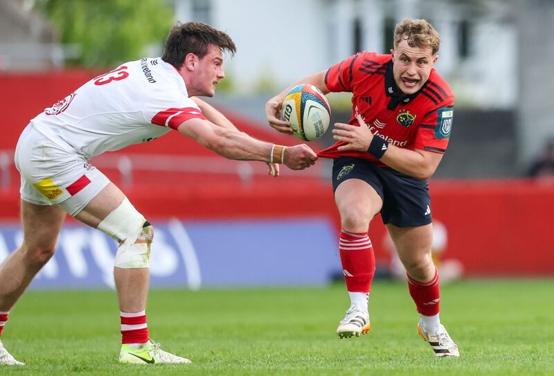 Munster's Craig Casey evades Ulster's Ethan McIlroy. Picture: INPHO/Nick Elliott