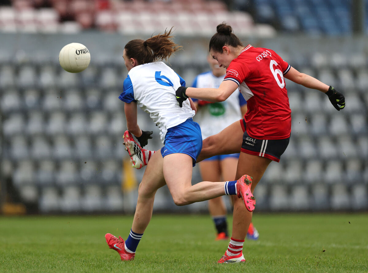  Sadbh McGoldrick shoots past Waterford's Rebecca Casey. McGoldrick will be one of the players Cork will look to against Kerry on Sunday. Picture: Jim Coughlan