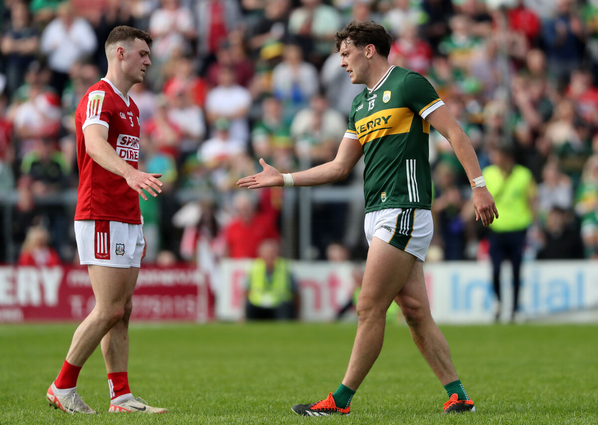 Cork's Daniel O’Mahony and David Clifford of Kerry in 2024. Picture: INPHO/Bryan Keane Cork's Daniel O’Mahony and David Clifford of Kerry in 2024. Picture: INPHO/Bryan Keane