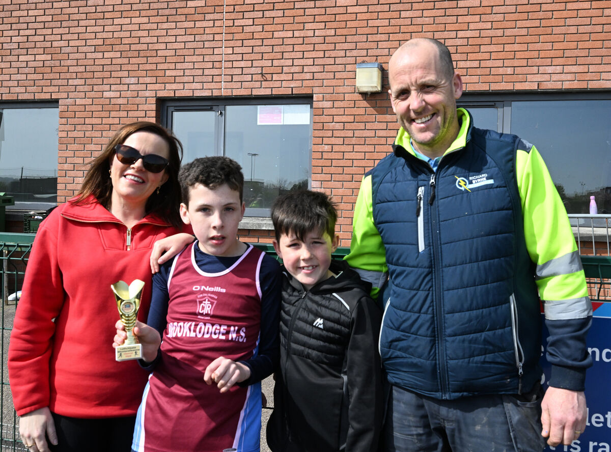  A delighted Blake Byrne, Brooklodge NS with parents Pamela and Richard and brother Bevan.