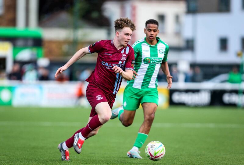 Cobh Ramblers' Rhys Brennan in action in Bray. Picture: Evan Treacy/MEM Sport