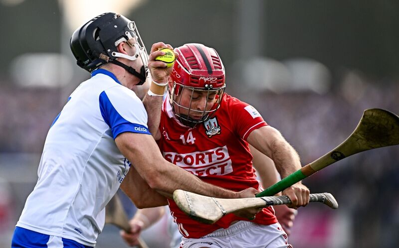William Buckley takes on Mark Fitzgerald. Picture: Seb Daly/Sportsfile William Buckley takes on Mark Fitzgerald. Picture: Seb Daly/Sportsfile