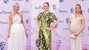 Vogue Williams, Laura Whitmore and Phillipa Dunne channel spring hues at the Bafta TV Awards