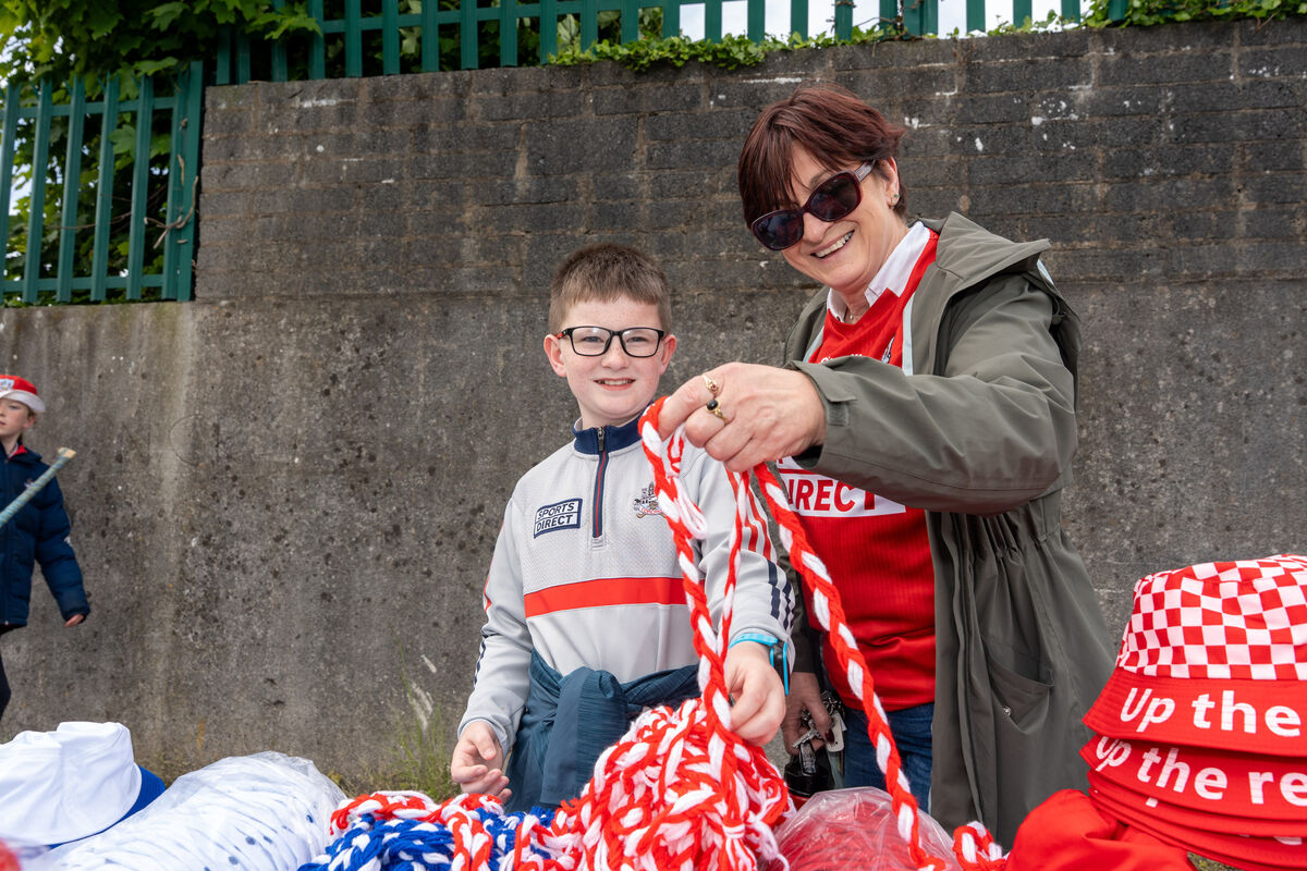 Proud Cork supporters Ben Seacy and Mary Murphy at Saturday's Munster SHC win over Waterford at Azzurri Walsh Park. Picture: Noel Sweeney.