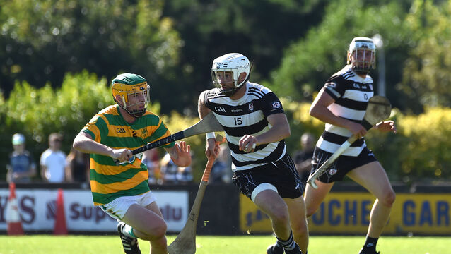 <p> Ollie McAdoo of Blackrock looking to stop the run of Midleton's Luke O'Farrell during the club's Co-op SuperStores Premier SHC clash in Carrigtwohill in 2023. Picture: Dan Linehan</p>
