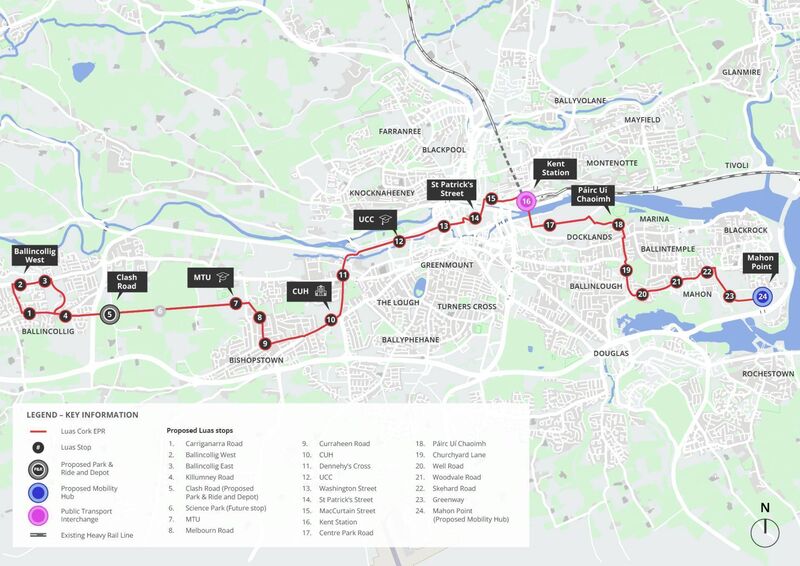 Cork Luas Map