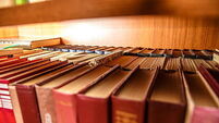 Old books on shelf in the Library