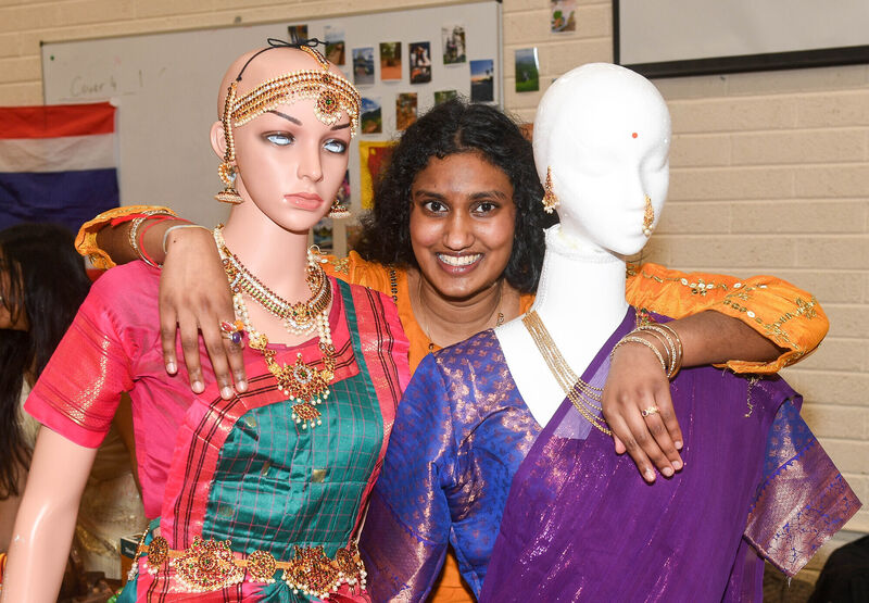 Ashwina De Silva, having fun at the event.