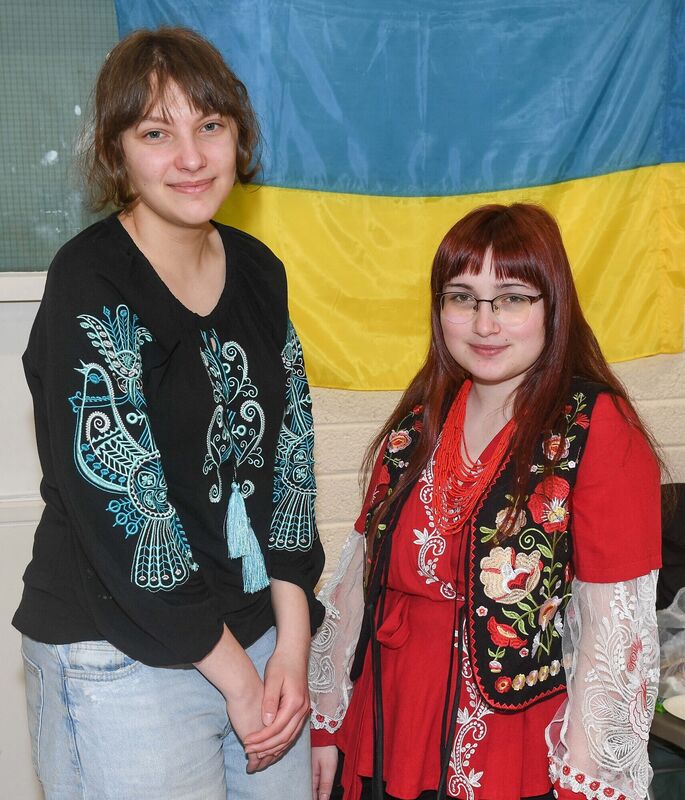Mariia Dotsenko and Liliia Haivoronska, taking part in the event.
