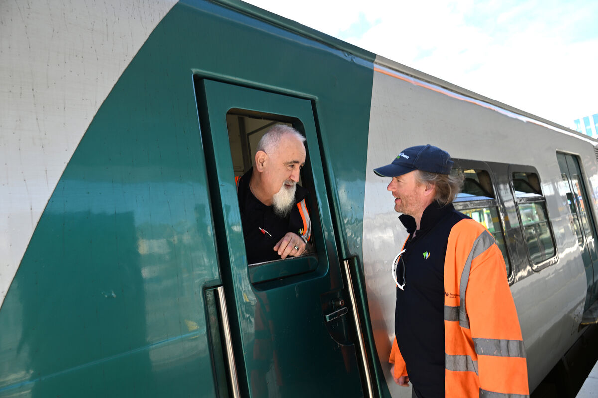  Train driver Tom Allen and Davey Desmond, shunter, at Kent.