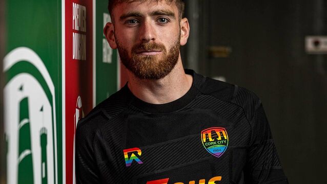 <p>Cork City men's first-team player Conor Drinan sporting the new kit. Although Cork City was largely praised for the new kit, posts by the club on the X platform over recent days have generated a surge of negative comments.</p>