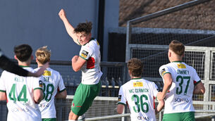 <p>Cork City's Matthew Murray celebrates his goal against Rockmount. Picture: Eddie O'Hare</p> <p>Cork City's Matthew Murray celebrates his goal against Rockmount. Picture: Eddie O'Hare</p>