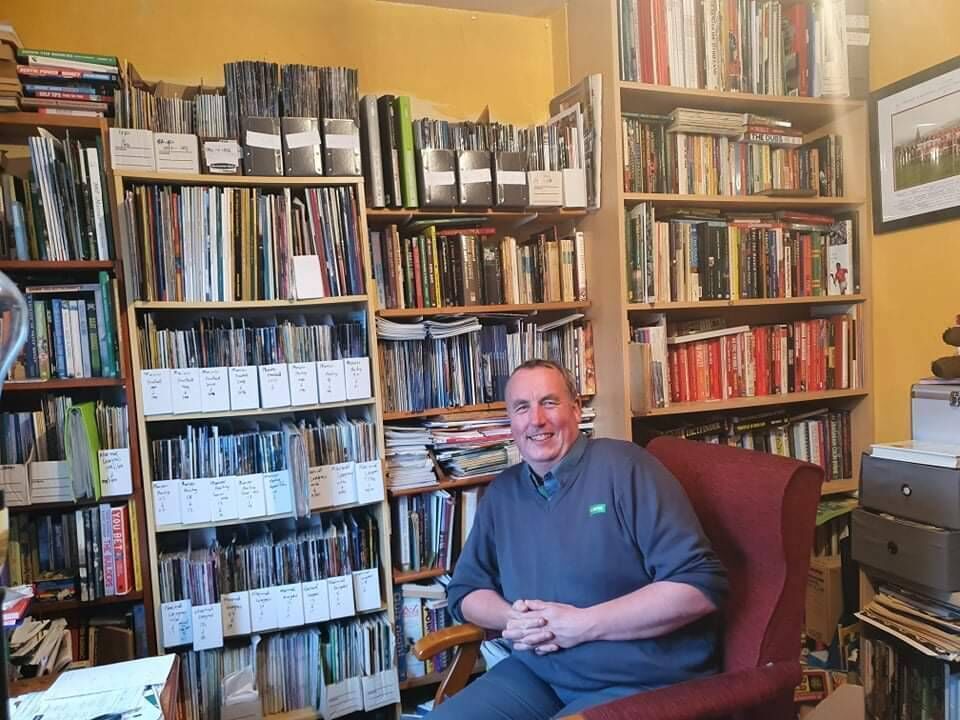 Dan Cronin of Macroom pictured with his collection of programmes. Picture: Denis Minihane