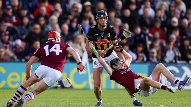 <p>Kilkenny's Darragh Corcoran tackles Jason Rabbitte of Galway during the Leinster SHC game at Pearse Stadium last month. Picture: Inpho/Leah Scholes</p>