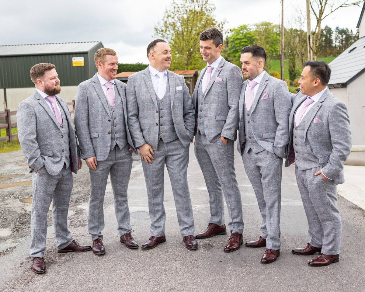 Timmy with his groomsmen. 