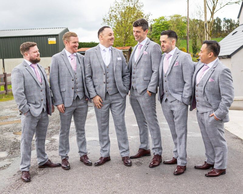 Timmy with his groomsmen. 