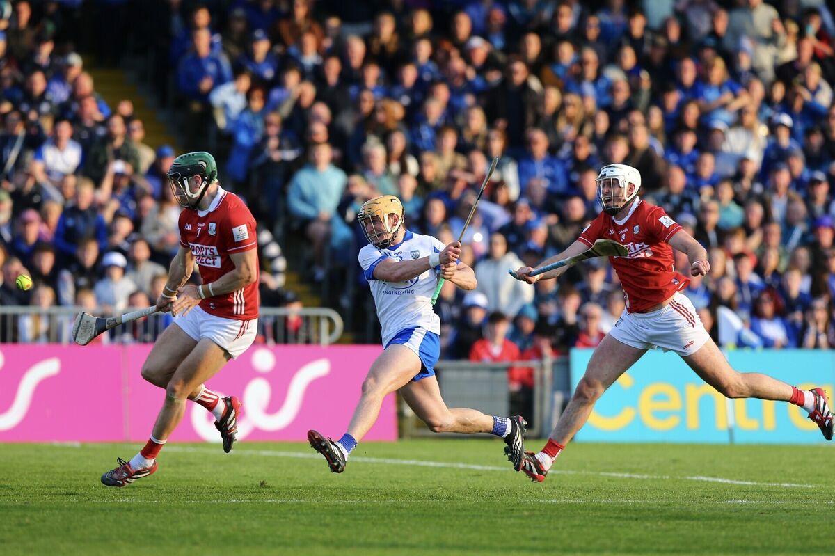 Waterford's Peter Hogan had a late goal chance saved by Patrick Collins in Walsh Park. Waterford's Peter Hogan had a late goal chance saved by Patrick Collins in Walsh Park.