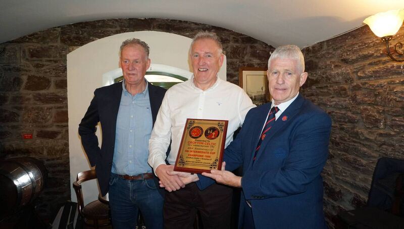Jim Cashman, John Cotter and John Lyne at the Crofton Celtic 40th anniversary reunion.