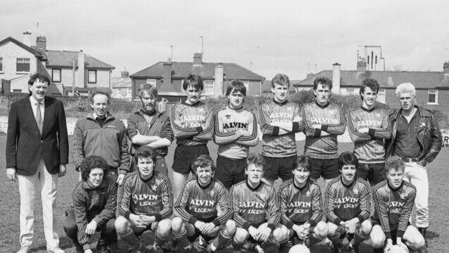 <p>Crofton Celtic before the Intermediate Cup final at Turner's Cross in 1986.</p>