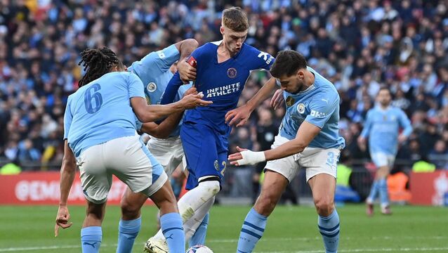 <p>BLUE TIE: Manchester City and Chelsea meet at Wembley in the FA Cup</p>