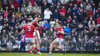 Tommy Walsh,Daniel O'Mahony and Luke Fahy celebrates at full time 22/2/2026