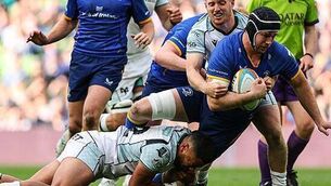 Leinster score 11 tries in Ospreys rout to secure second place in the URC