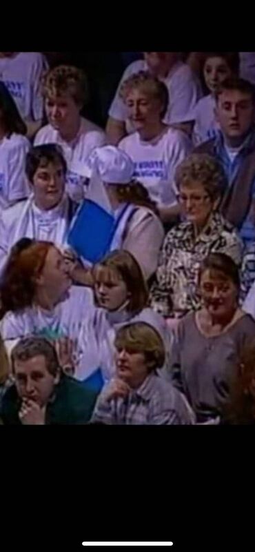 The late Mrs Barrett, wearing her glasses, centre right, and her daughter, Marie, below here in the grey top, supporting the North Mon during their National Cup final win over Tralee. The two ladies played a very important role in Darren McGuinness' time in Cork. The late Mrs Barrett, wearing her glasses, centre right, and her daughter, Marie, below here in the grey top, supporting the North Mon during their National Cup final win over Tralee. The two ladies played a very important role in Darren McGuinness' time in Cork.