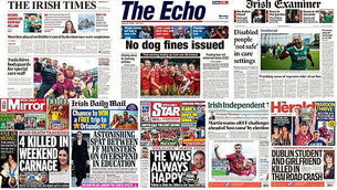 What the papers say: Monday's front pages What the papers say: Monday's front pages