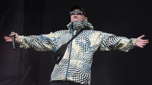 <p>Mo Chara of Kneecap at Electric Picnic last summer.</p>