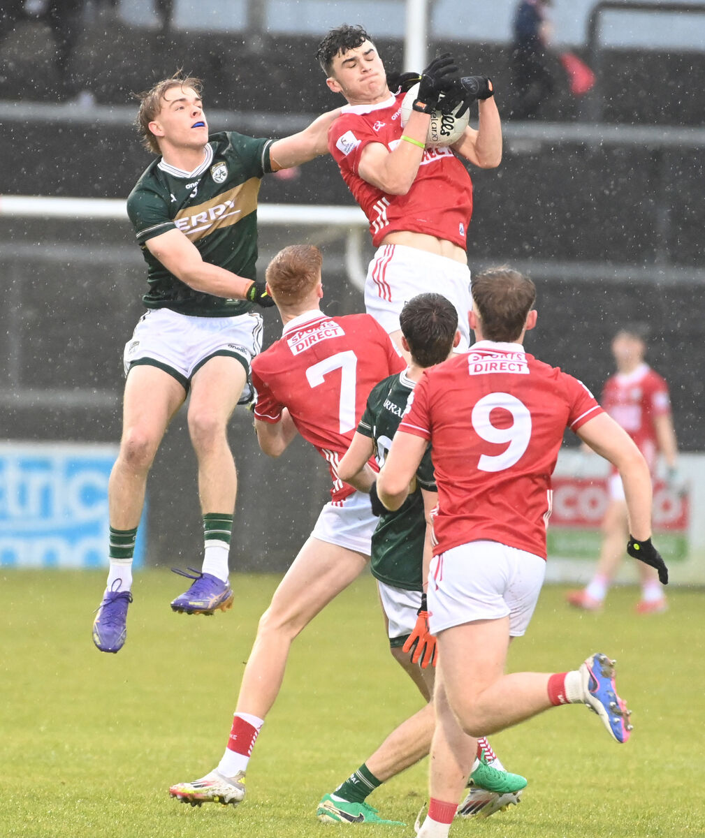 Cork's Kieran O'Shea wins the ball against Kerry. Picture: Eddie O'Hare