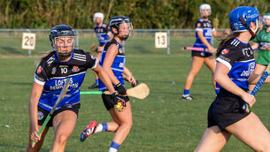 <p> Lucy Allen grabbed 2-2 for Sarsfields against Blackrock. Picture: Dan Linehan</p> <p> Lucy Allen grabbed 2-2 for Sarsfields against Blackrock. Picture: Dan Linehan</p>