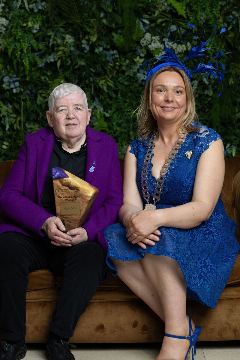 President of Network Cork Diane Higgins with recipient of the President's Award Mary Crilly, Sexual Violence Centre Cork at the Network Cork Businesswoman of the Year Awards 2026 in the Kingsley Hotel. Picture: Darragh Kane President of Network Cork Diane Higgins with recipient of the President's Award Mary Crilly, Sexual Violence Centre Cork at the Network Cork Businesswoman of the Year Awards 2026 in the Kingsley Hotel. Picture: Darragh Kane