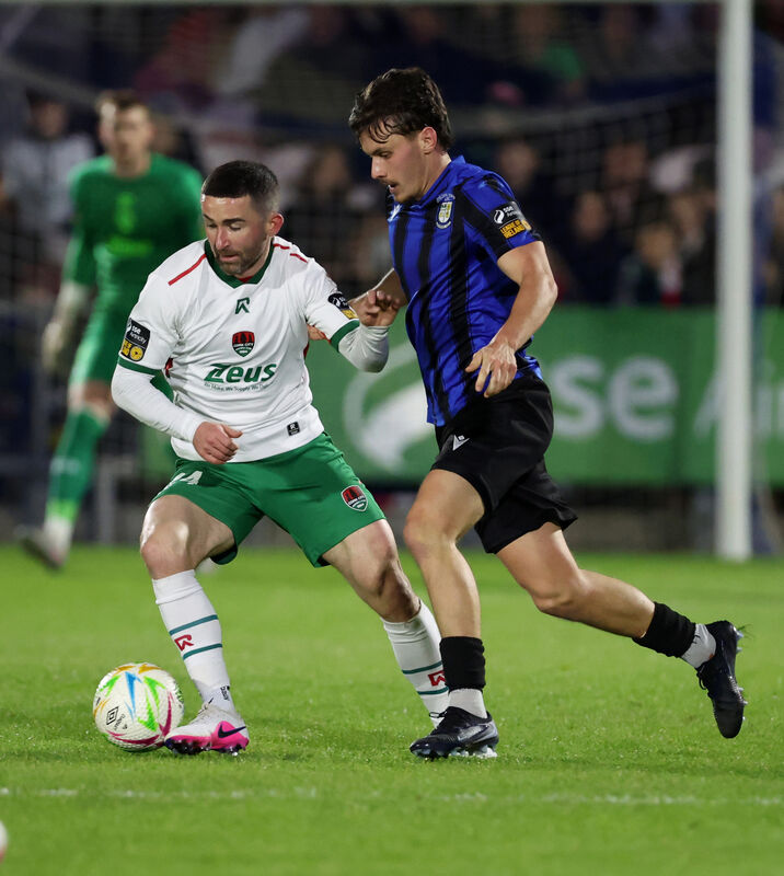  Sean Maguire, Cork City, Robert Lyons Athlone Town. Picture: Jim Coughlan.