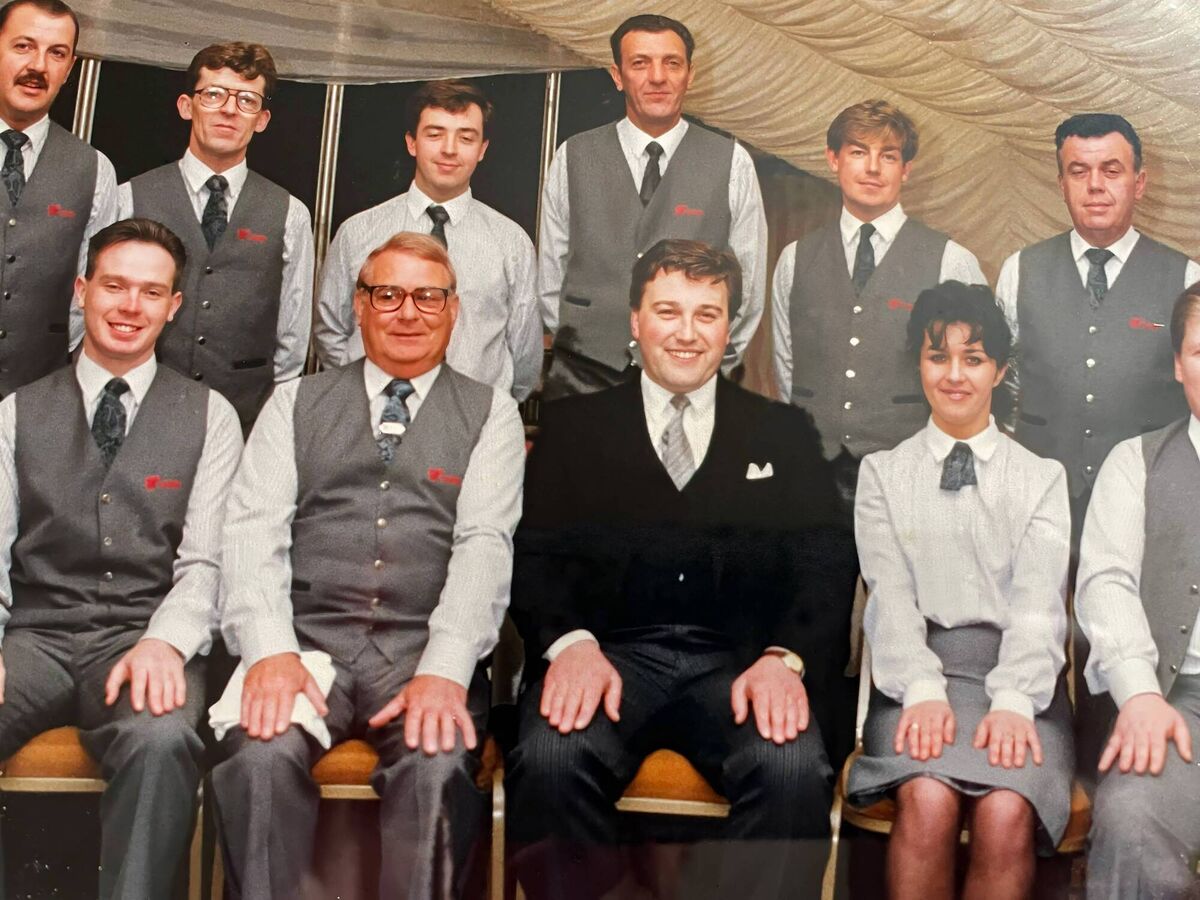 The CIE catering staff with the late John Connolly back row, far right - a photo suppled by Throwback Thursday reader Micheál Kenefick The CIE catering staff with the late John Connolly back row, far right - a photo suppled by Throwback Thursday reader Micheál Kenefick