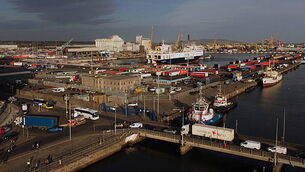 Dublin port stock