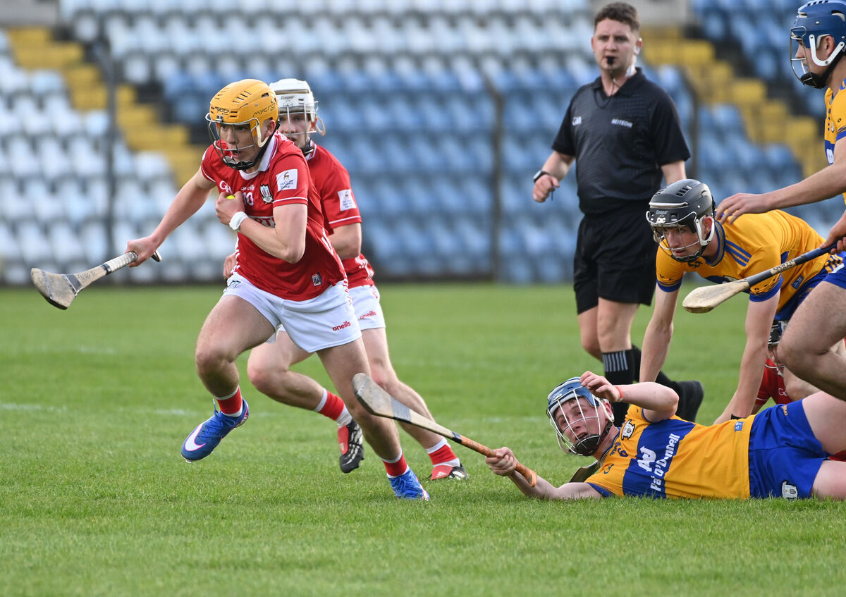 Cork's Tadhg McCarthy in possession during the Electric Ireland MHC game at Páirc Uí Rinn earlier this month. Picture: Eddie O'Hare