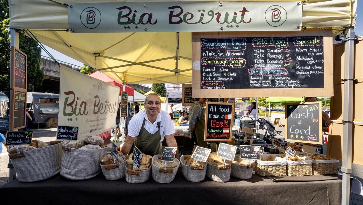 The stall at Mahon Point Farmers Market.
