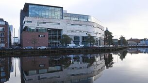 <p>A garda pinned the defendant against the railing on the riverbank across from the School of Music on Union Quay, the court heard. Picture: Denis Minihane.</p>