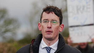 'Shame, shame, shame': Burke family confront Minister for Education in Donegal 'Shame, shame, shame': Burke family confront Minister for Education in Donegal