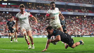 Inpho Arthur Vincent scores their ninth try late in the game 22/5/2026