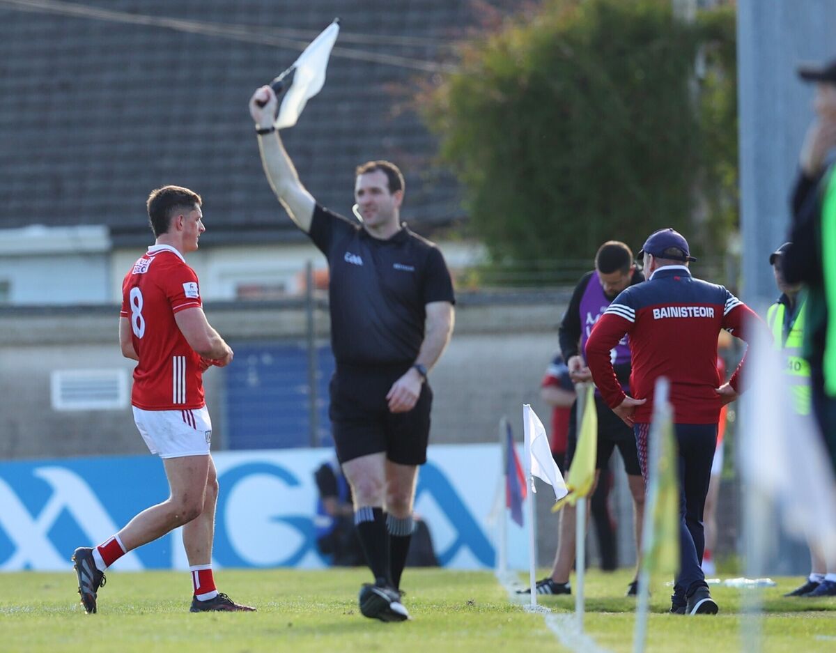 Cork's Colm O'Callaghan after being sent off. Picture: Tom O'Hanlon/INPHO Cork's Colm O'Callaghan after being sent off. Picture: Tom O'Hanlon/INPHO