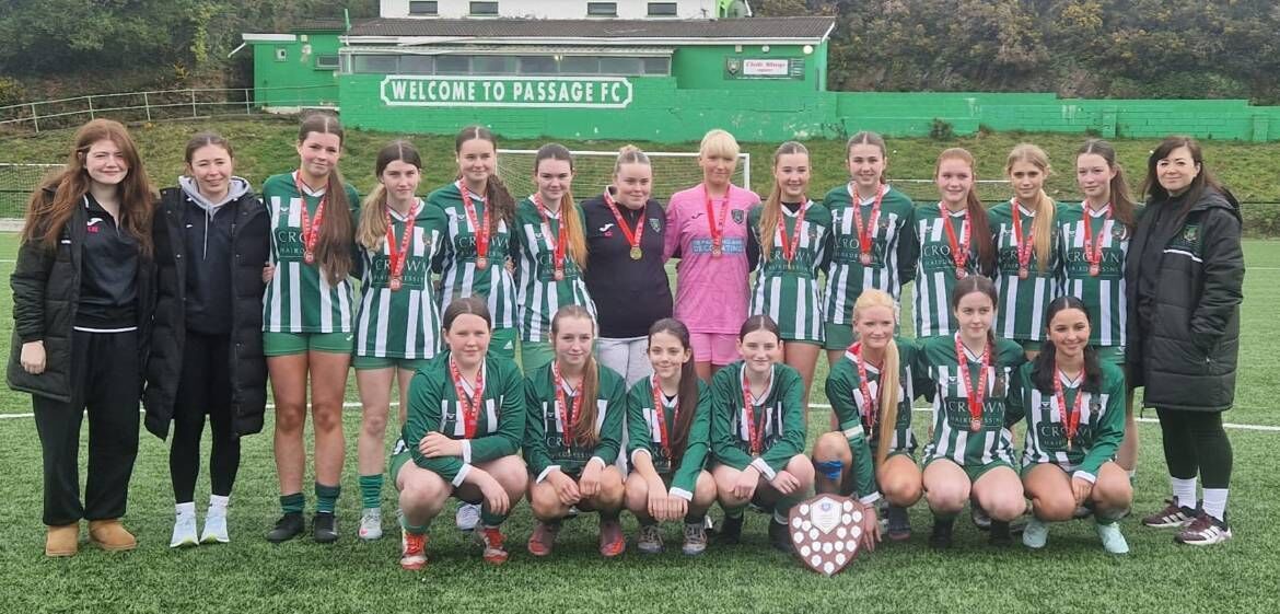 Passage AFC U15s with their CWSSL Division 1 medals. 