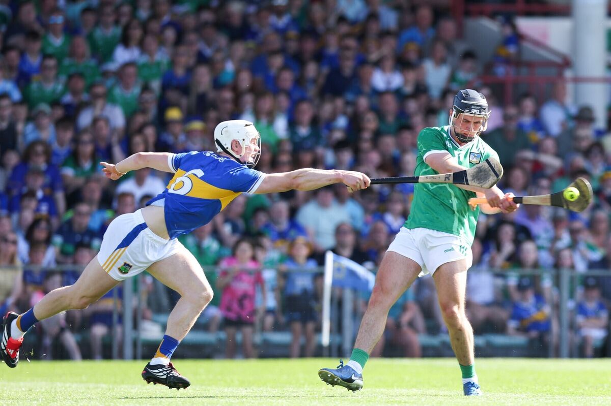 Limerick's Aidan O'Connor shoots past Bryan O'Mara of Tipperary to score his side's fourth goal last Sunday. Picture: INPHO/Tom Maher Limerick's Aidan O'Connor shoots past Bryan O'Mara of Tipperary to score his side's fourth goal last Sunday. Picture: INPHO/Tom Maher