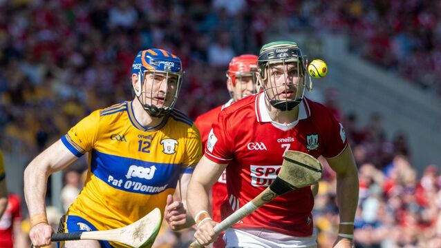 <p>Cork's Mark Coleman, seen here in action against David Fitzgerald of Clare, was one of four Rebels to play ever minute of the 2026 Munster SHC round-robin. Picture: Chani Anderson</p>