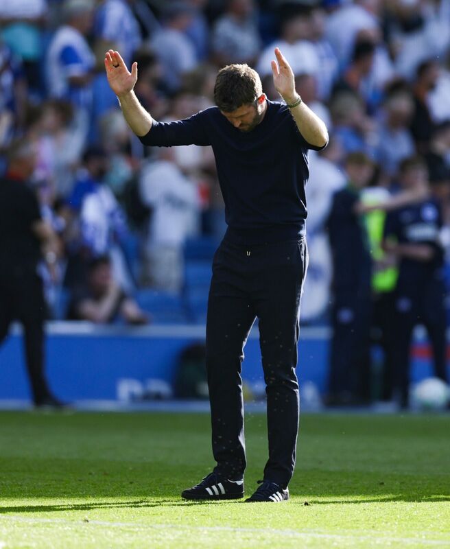 Manchester United manager Michael Carrick acknowledges the fans after the Premier League match at the American Express Stadium, Brighton and Hove on the final day of the season. Picture: Steven Paston/PA Wire Manchester United manager Michael Carrick acknowledges the fans after the Premier League match at the American Express Stadium, Brighton and Hove on the final day of the season. Picture: Steven Paston/PA Wire