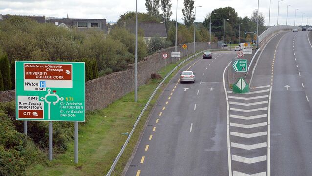 <p>Extended delays are also expected at the Bandon Road roundabout. Picture: Denis Minihane.</p>