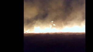 Dublin Fire Brigade fighting gorse fire in the Dublin Mountains