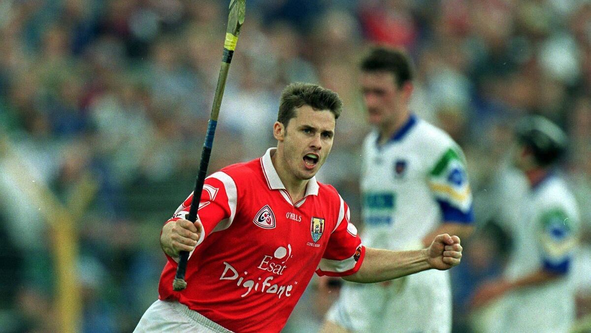 Kevin Murray of Cork celebrates a late point against Waterford in 1999. Picture: Ray McManus/Sportsfile Kevin Murray of Cork celebrates a late point against Waterford in 1999. Picture: Ray McManus/Sportsfile